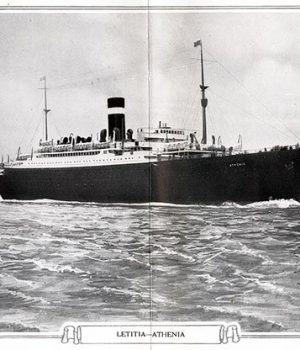 Photo of one of the two ships that took the Lorimer family to Canada from a 1926 brochure